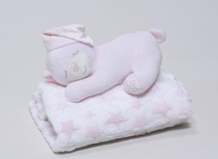Peluche Osito+ Mantita rosa